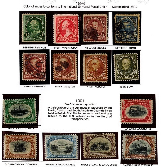 (14) 1898-1899 & 1901 US Stamps