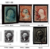 (4) 1851-57 US Stamps