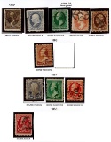 (10) 1881-82, 1887 & 1888 US Stamps