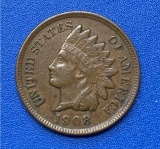 1908 Indian Head 1c