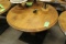 (2) Pine Round Tables w/ Steel Base