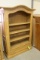 Arched-Top Open-Front Pine Linen Cabinet