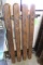 (3) Sections Carved Painted Pine Decorative Privacy Fence