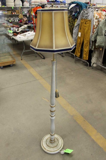 Painted Pine Lamp w/ Shade