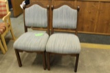 (2) Upholstered Pine Dining Chairs