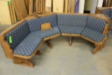 L-Shaped Pine Upholstered Booth