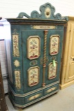 Painted Pine Two-Door Entertainment Cabinet