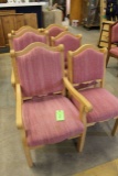 (6) Upholstered Pine Dining Chairs