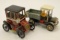 (2) Vintage Lithograph Tin Toy Automobiles