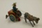 Lehmann Lithograph Tin Toy Clock Works Cart with Zebra and Driver