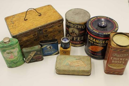 (9) Vintage Tobacco & Other Tins