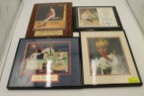 (4) Autographed Framed Sports Memorabilia