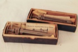 (2) Antique Farm Master Veterinary Syringes with original boxes