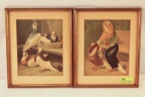 Pair of Antique Fancy Pigeon Lithographs
