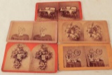 (5) Post Mortem related Stereo View Cards