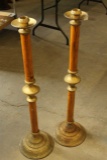 (2) Fraternal Candle Sticks