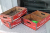 (3) Vintage Coca-Cola Wood Bottle Crates