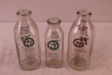 (3) Vermont Country Milk & Eggnog Bottles