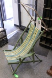 Vintage Wood and Canvas Beach Chair