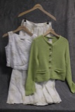 Stapf Cardigan Sweater, Top, & Skirt