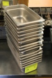 (15) Stainless Steel 1/3 Pan Insets