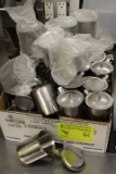 (38+/-) Stainless Steel Creamers with Lids
