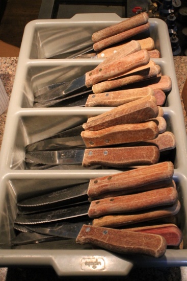 (50) Wood Handled Steak  Knives