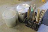 Lot of Stainless Steel Dividers and (2) Pots