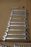 (10) Gearwrench SAE Ratcheting Combination Wrenches