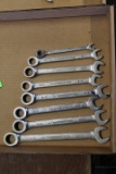 (8) Gearwrench SAE Dual-Drive Combination Ratcheting Wrenches