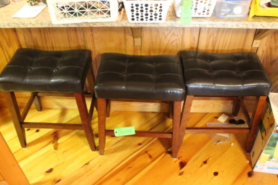 (3) Vinyl Counter Stools