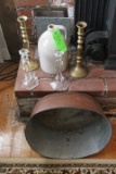 (4) Candlesticks & W.H. Jones Pottery Jug