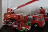 (3) Toy Fire Trucks