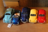 (5) Volkswagen Beetle Model Cars