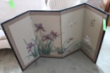 4-Panel Folding Oriental Scene Divider