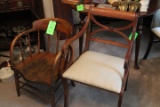 Antique Oak Captains Arm Chair