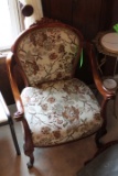 Victorian Upholstered & Carved Side Chair