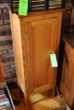 Single-Door Contemporary Oak Cabinet