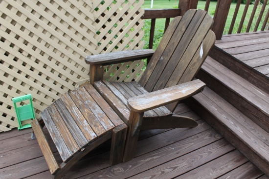 Adirondack Chair with Foot Rest