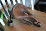 Antique Leather Bicycle Seat