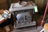 Antique Franklin-Style Wood Stove