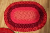 (2) Oval Braided Wool Rugs