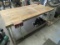 Butcher Block Top work Bench w/ Vise & Under Shelf