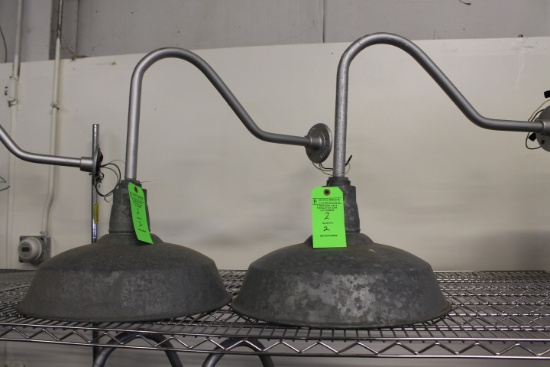 (2) Abolite Wall Mounted Galvanized Barn Lights