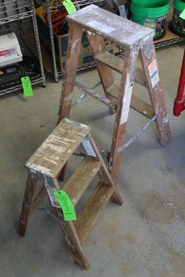 (2) Wood Step Ladders