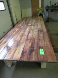 Farmhouse Dining Table w/ 2 Benches