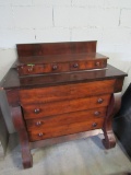 Antique American Classical Style 2 Over 4 Drawer Dresser