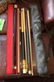 (3) Collectible Pool Cues