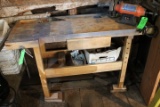 Hardwood Work Table w/ Vise