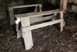 (2) Wooden Sawhorses